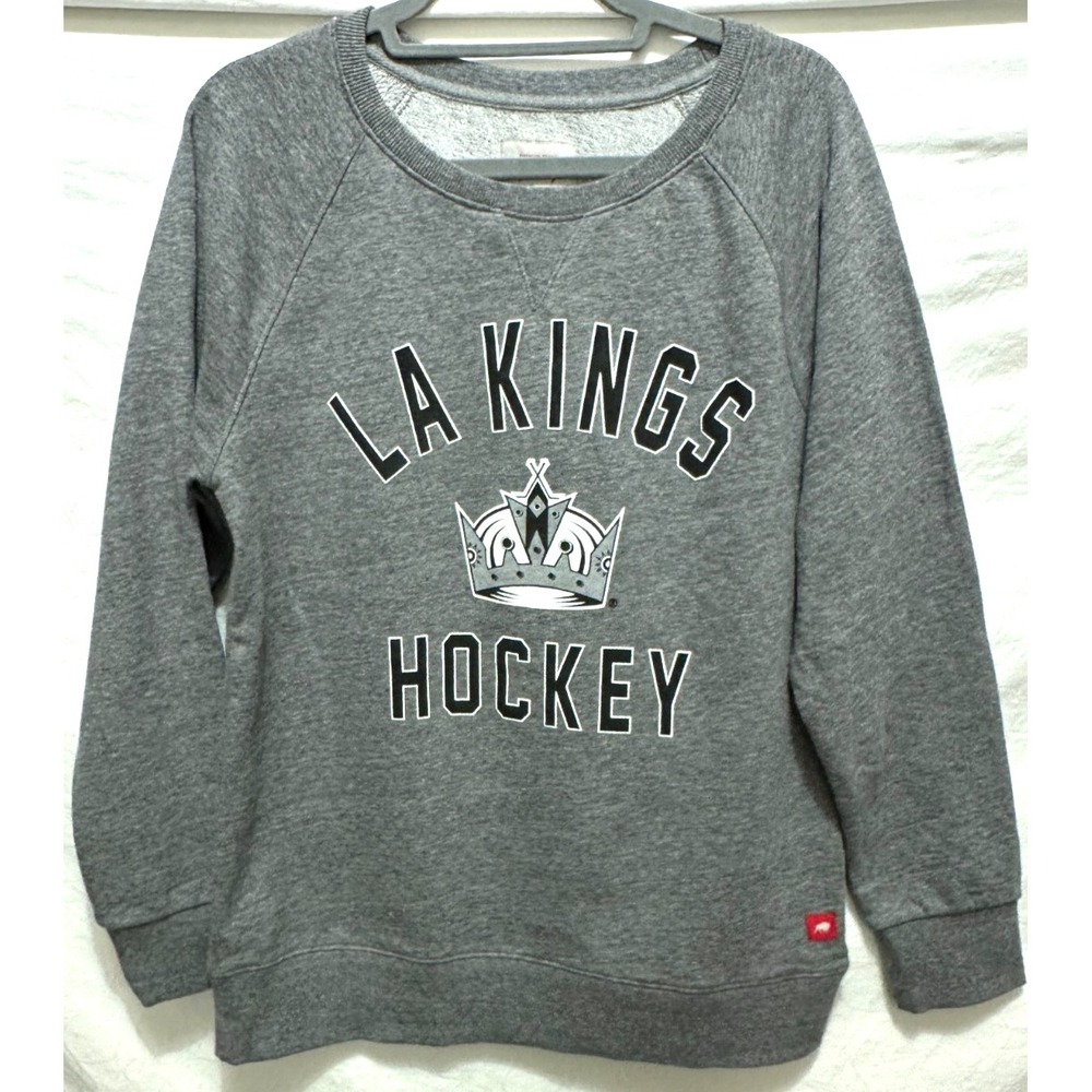 Sportige Men's Size Large Gray LA Kings Hockey Pullover Crew Neck‎ Sweatshirt
